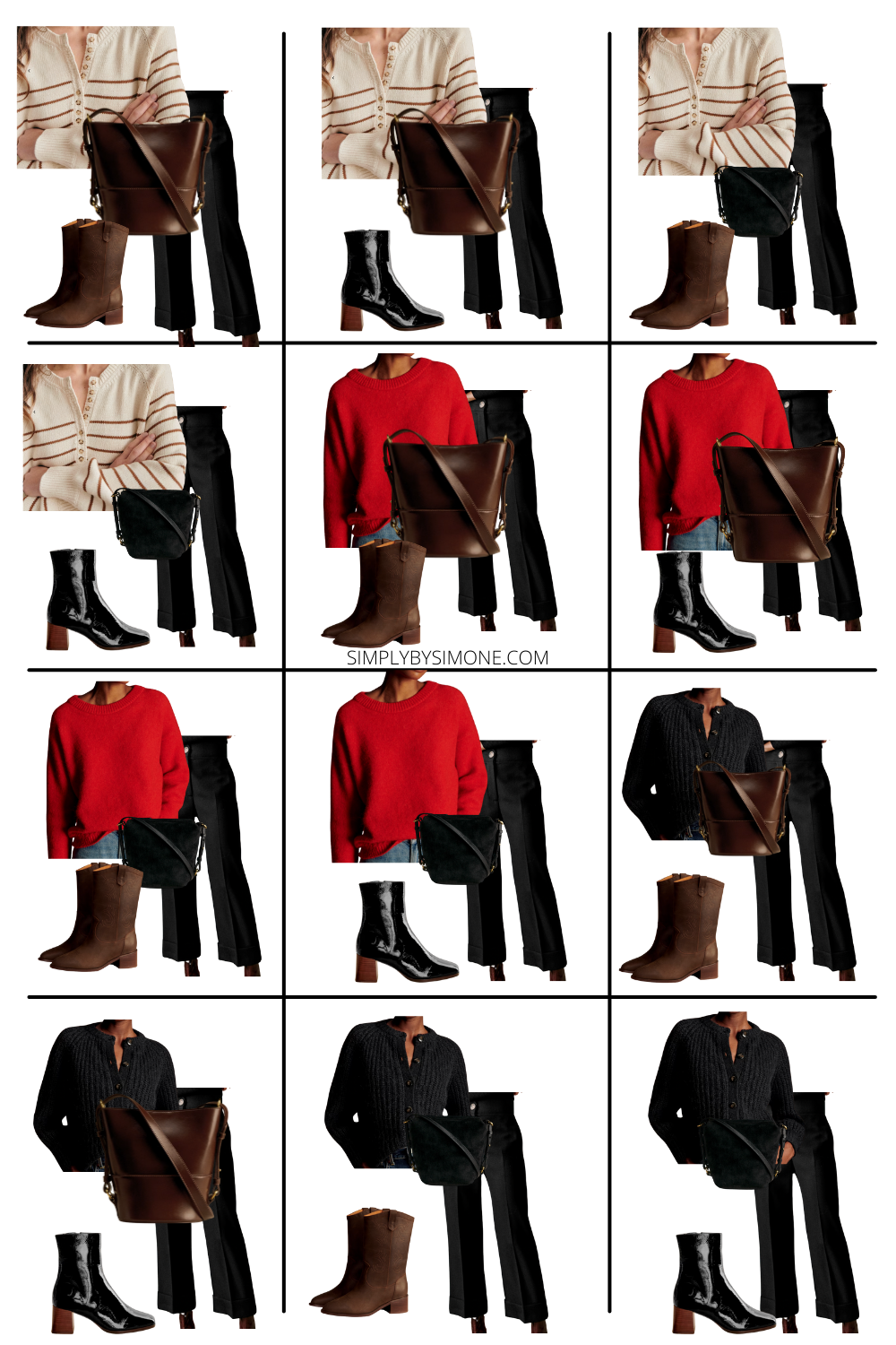 Sezane Winter Capsule Wardrobe Looks 13 to 24