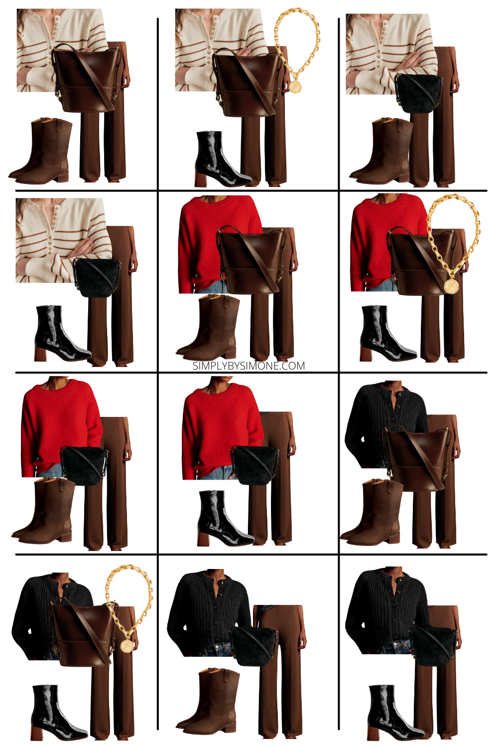 Sezane Winter Capsule Wardrobe Looks 25 to 36