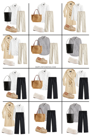 J.Crew Spring Capsule Wardrobe outfit ideas 13-24