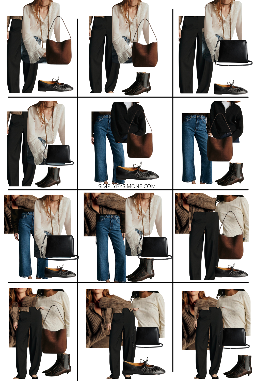 sezane fall capsule wardrobe outfits 13 - 24