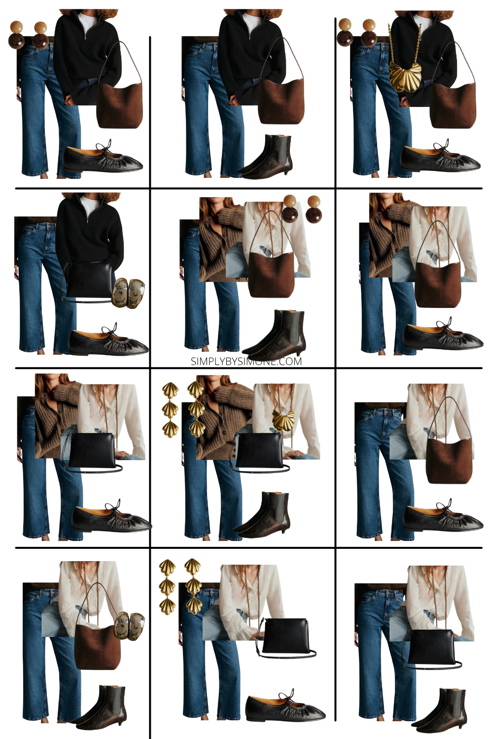 sezane fall capsule wardrobe outfits 13 - 24